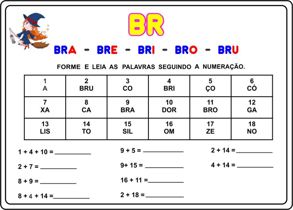Atividade das silabas complexas 2º ano bra