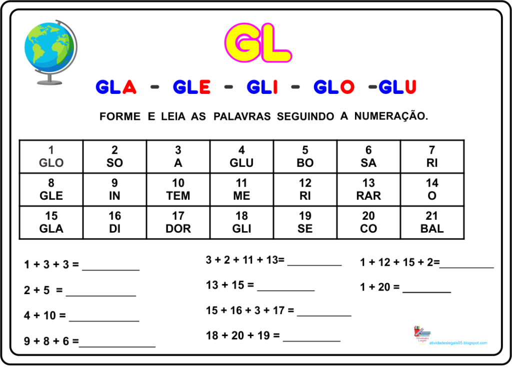 Atividade das silabas complexas 2º ano gl