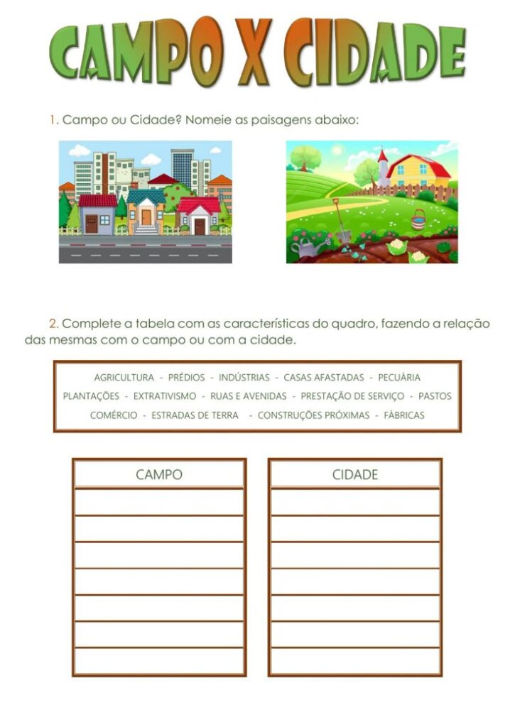 Atividade geografia "campo e cidade". 3º ano d2201226d99753bf185771d2b77e4e12